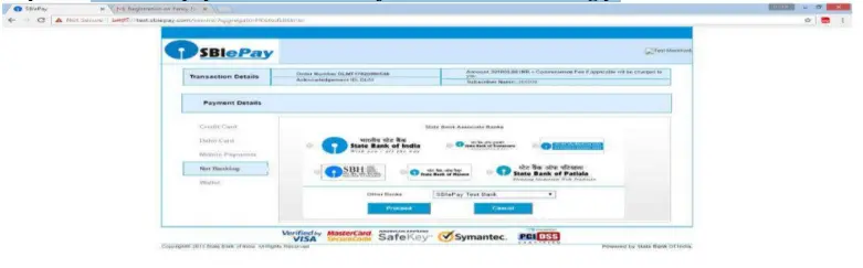 SBI multibanking payment gateway